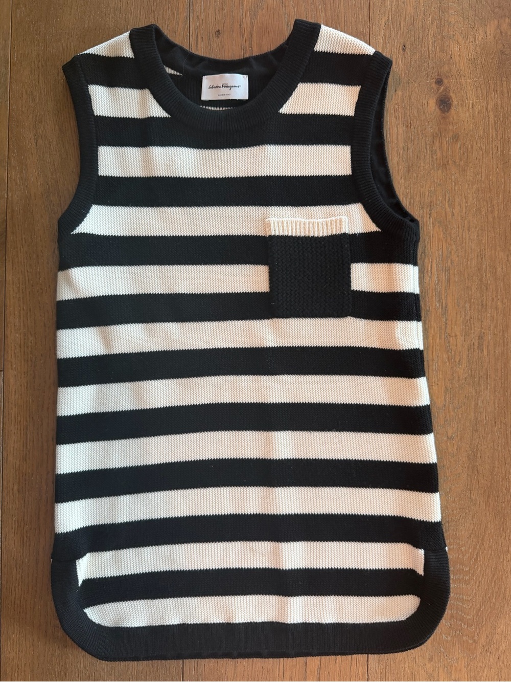 Ferragamo Striped Wool Sweater Tank